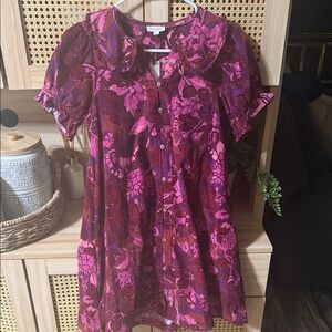 Floral Pink and Purple Dress